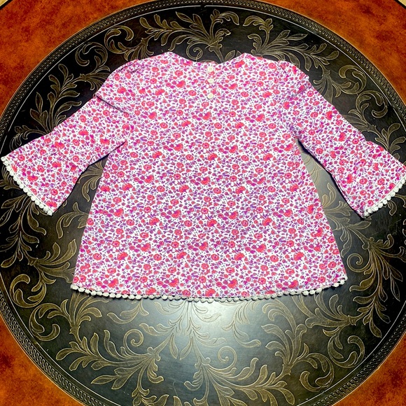 Nannette Kids Floral Print Long Sleeve Dress w White Lining Wear with Leggings - Picture 2 of 6